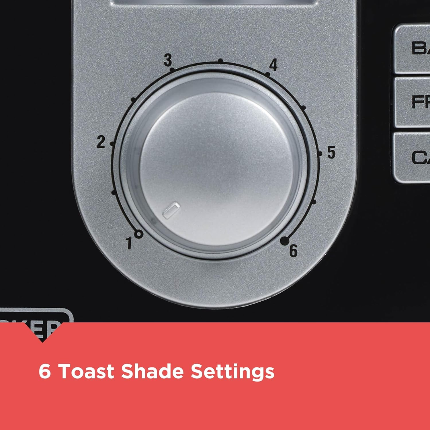 BLACK+DECKER 2-Slice Toaster, Extra Wide Slots for Bagels & Thick Bread, 6 Browning Settings, Removable Crumb Tray, Cancel Button, 850W, Black - Image 7