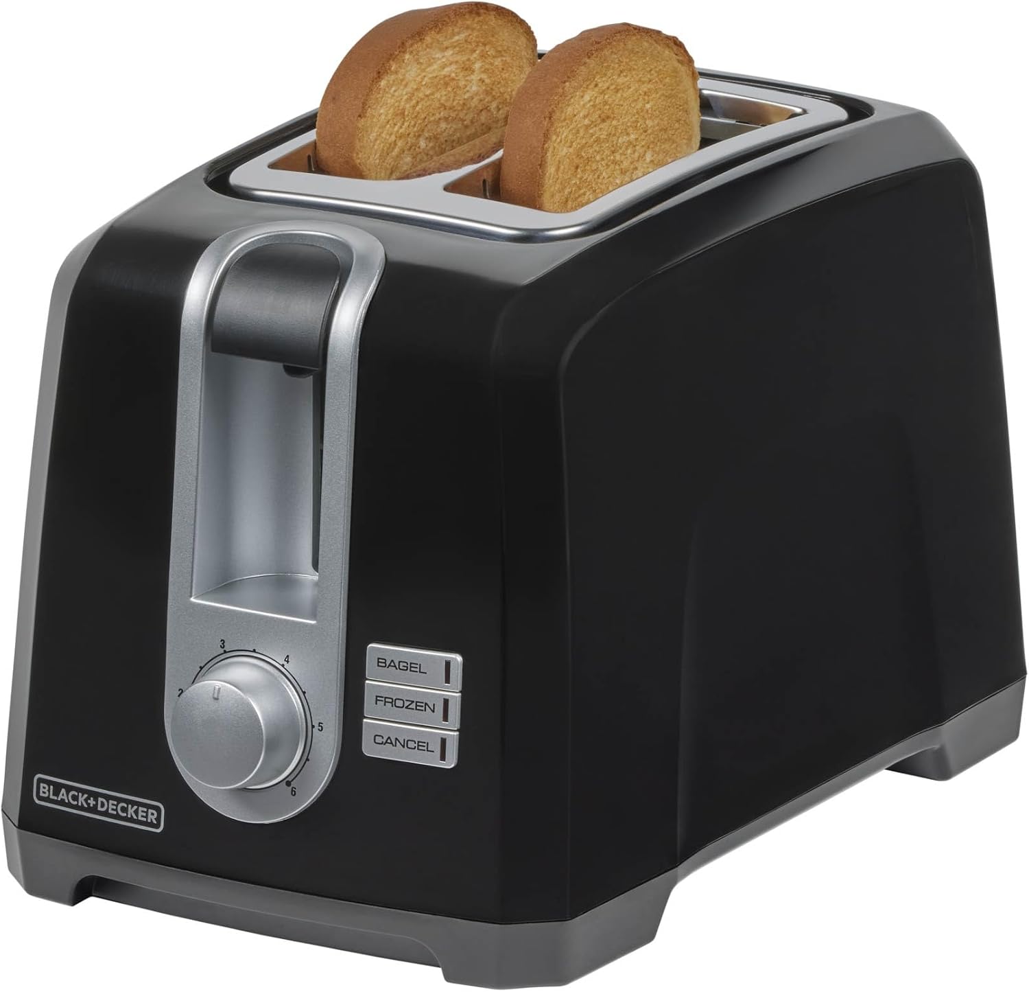 BLACK+DECKER 2-Slice Toaster, Extra Wide Slots for Bagels & Thick Bread, 6 Browning Settings, Removable Crumb Tray, Cancel Button, 850W, Black - Image 10